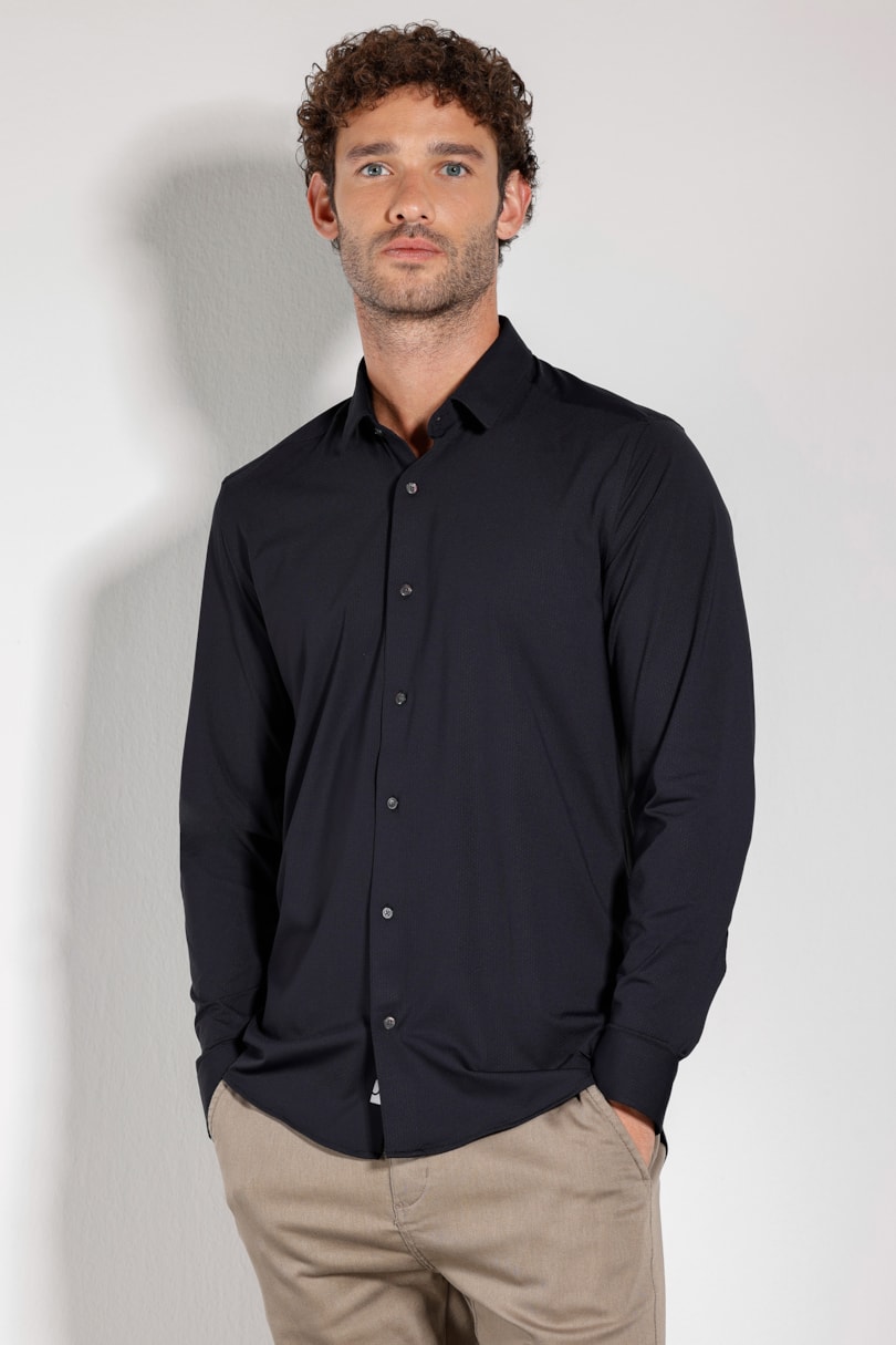 Camisa Bold Manga Longa Preto