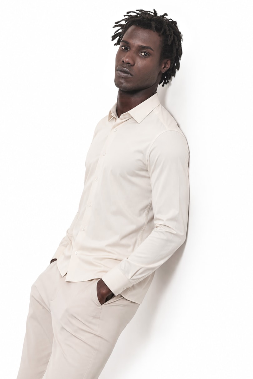 Camisa Manga Longa Easy Iron Algodão