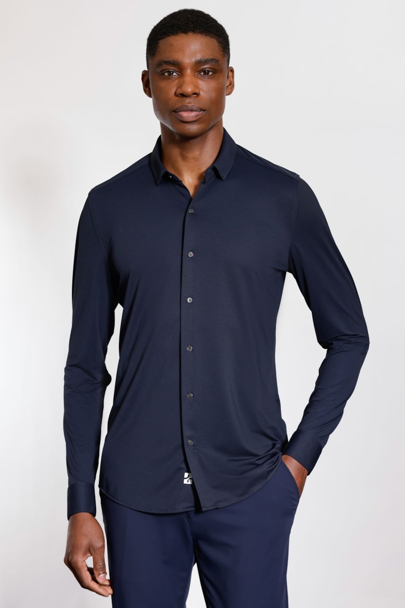 Camisa Manga Longa Oxford Breeze Marinho