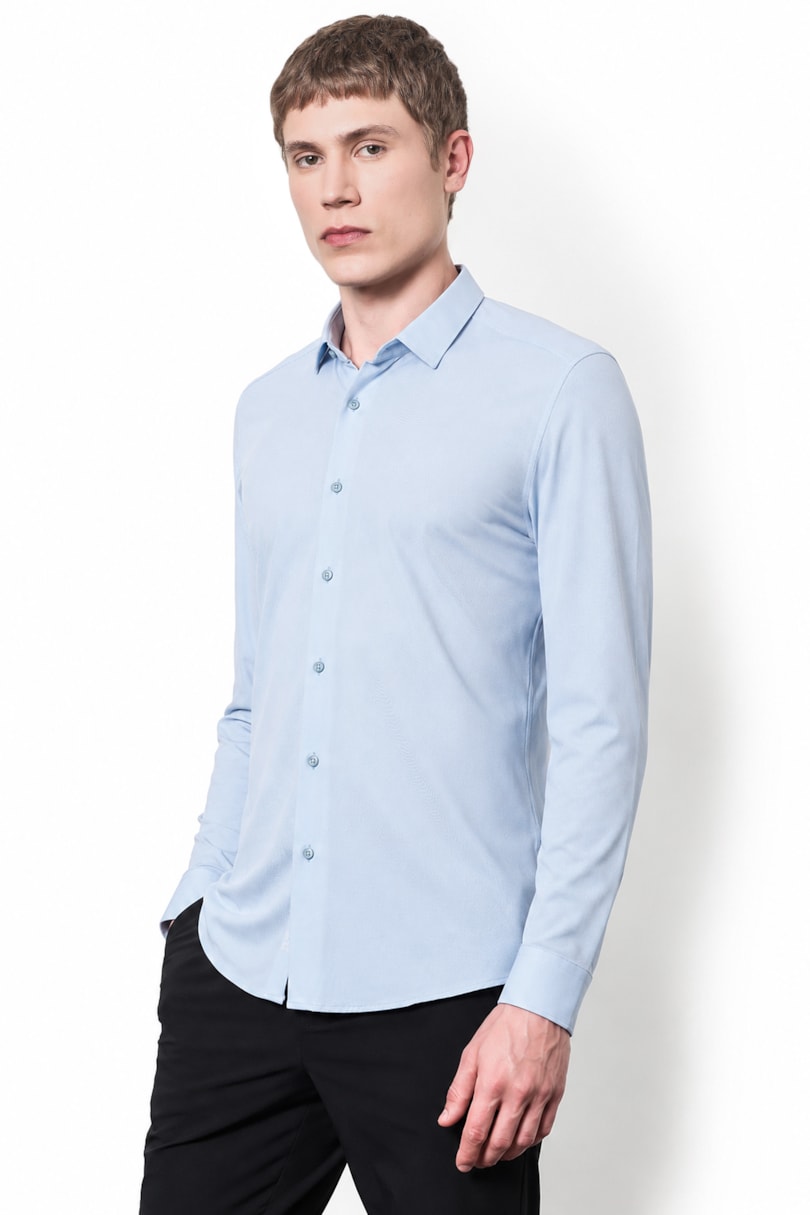 Camisa Manga Longa Twill Tech Azul Claro