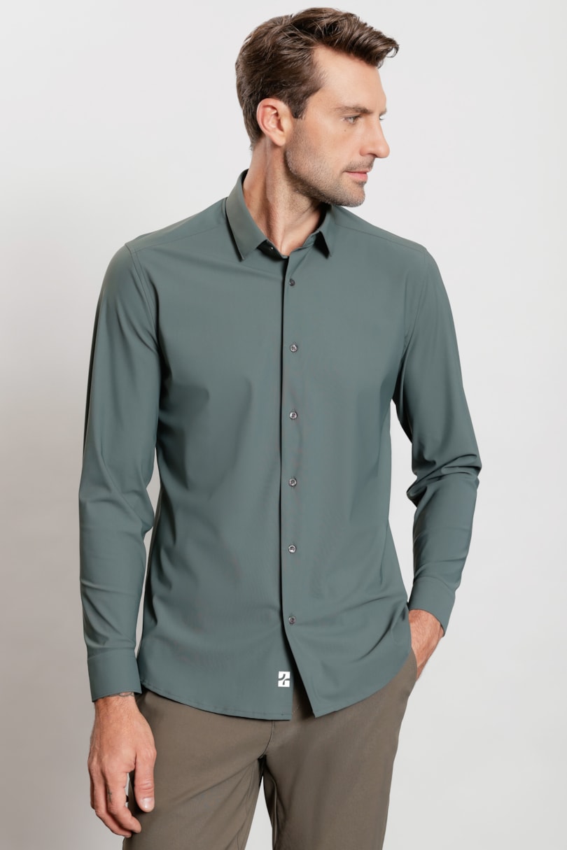 Camisa Manga Longa Urban Fresh Verde Militar