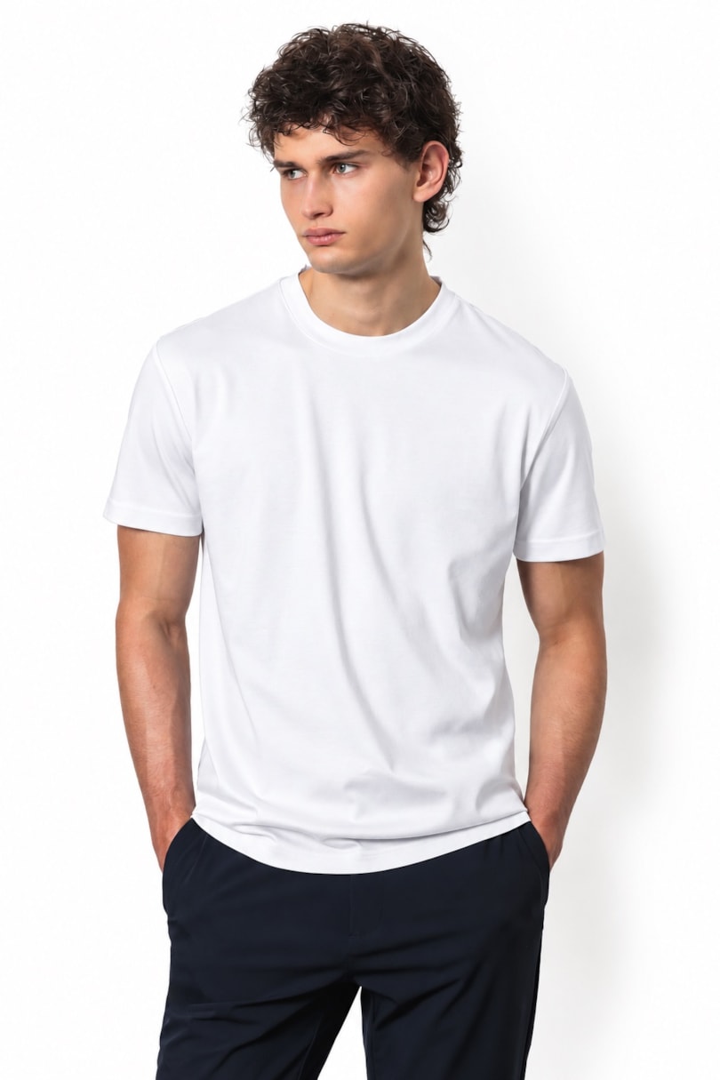 Camiseta Manga Curta Tencel Soft Branco