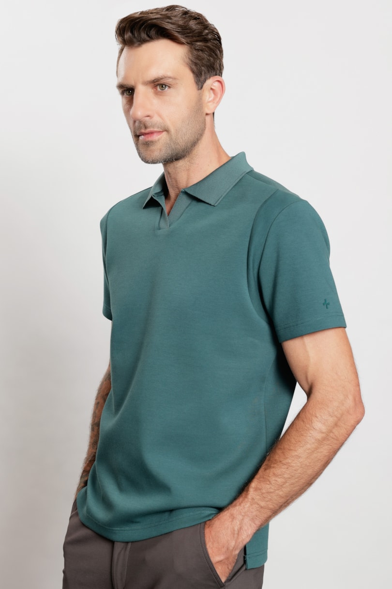 Polo Manga Curta Softprene Verde Urban