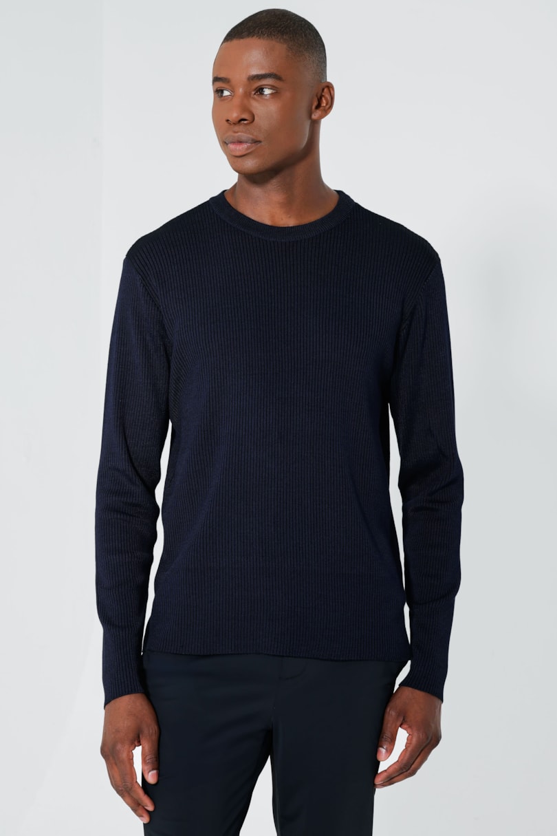Suéter de Tricot Rayon Marinho
