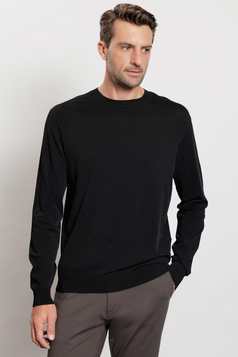 Suéter Manga Longa Tricot Rayon Sense Preto
